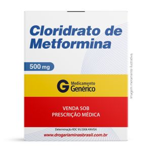 Cloridrato de Metformina 500mg Com 30 Comprimidos Genérico Teuto