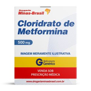 Cloridrato de Metformina 500mg Com 30 Comprimidos Genérico Teuto