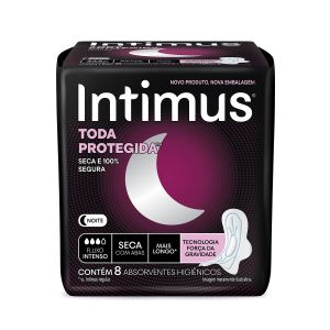 Absorvente Intimus Toda Protegida Seca Com Abas 8 Unidades
