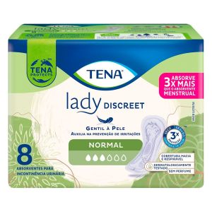 Absorvente Para Incontinência Urinária Tena Lady Discreet Normal 8 Unidades