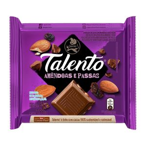 Chocolate Talento Amêndoas com Passas 85g