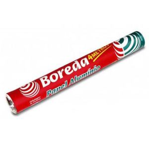 Folha De Papel Aluminio Em Rolo 30cm X 4 Metros Boreda