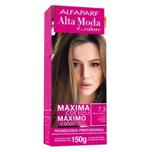 Tintura Alta Moda 7.3 Marrom Glacé Louro Dourado Alfaparf