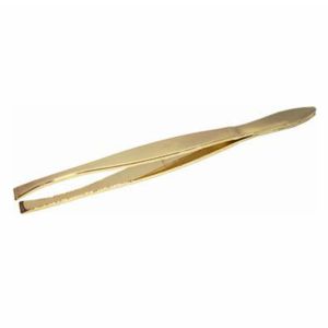 Pinça 90mm Marco Boni Dourada Ponta Reta R-6118b