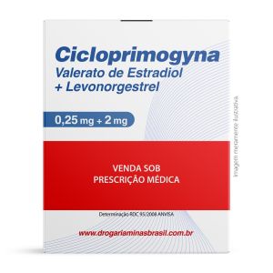 Cicloprimogyna Valerato de Estradiol 2mg + Levonorgestrel 0,25mg 21 Drágeas