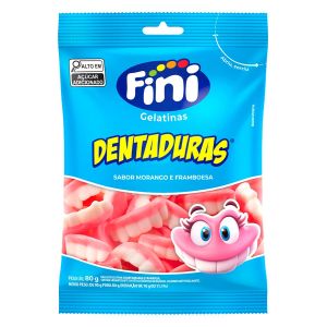 Bala De Gelatina Fini Dentaduras 80g