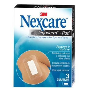 Curativos Tegaderm Nexcare com Pad 3 unidades