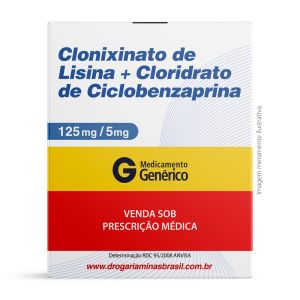 Clonixinato De Lisina+Cloridrato De Ciclobenzaprina 25+5 Com 15 Comprimidos Genérico Ems