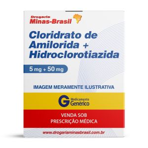 Cloridrato De Amilorida + Hidroclorotiazida 5Mg + 50 Mg Com 30 Comprimidos Genérico Ems