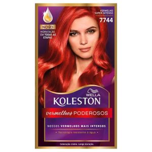 Tintura Wella Koleston Kit Creme 7744 Vermelho Super Intenso Vermelhos Poderosos