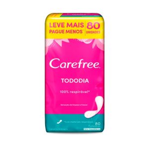 Protetor Diário Carefree Tododia Flexi Sem Perfume Com 80 Unidades