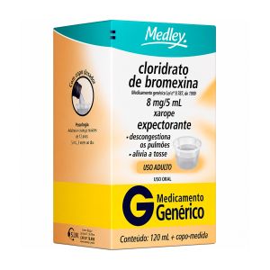 Cloridrato De Bromexina 8Mg/5Ml Xarope Adulto Expectorante 120Ml Genérico Medley