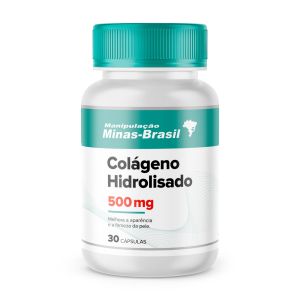 Colágeno Hidrolisado 500 Mg - 30 Cápsulas