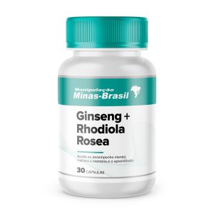 Ginseng 400 mg Rhodiola Rosea 100 mg - 30 Cápsulas