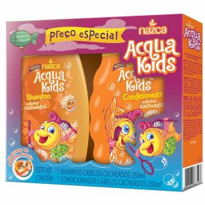 Kit Acqua Kids Shampoo 250ml e Condicionador 250ml Cabelos Cacheados Cheirinho de Mamão Papaia