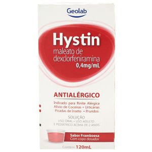 Hystin 0,4Mg Solução Sabor Framboesa 120Ml