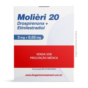 Molièri 20 Drospirenona 3mg E Etinilestradiol 0,02mg Com 24 Comprimidos Eurofarma