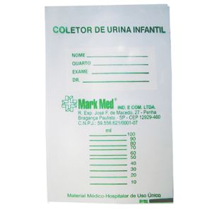 Coletor Urina Infantil Feminino Com 01 Unidade