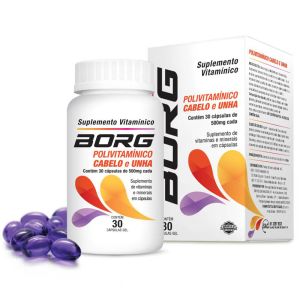 Cabelo Pele Unha 500Mg Com 30 Cápsulas Borg