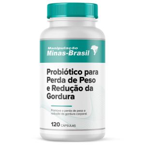 Probiótico Para Perda de Peso e Redução da Gordura com 120 Cápsulas