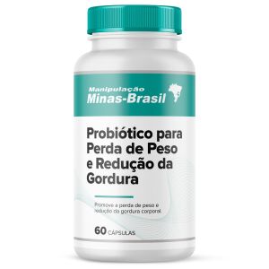 Probiótico Para Perda de Peso e Redução da Gordura com 60 Cápsulas