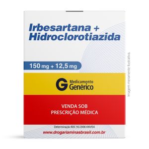 Irbesartana 150Mg+ Hidroclorotiazida 12,5Mg  Com 30 Comprimidos Genérico Eurofarma