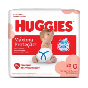 Fraldas Huggies Supreme Care Jumbo Tamanho Grande Com 20 Unidades