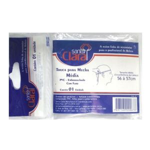 Touca Para Mechas Pvc/emborrachada Tamanho Pequeno Com Furos Santa Clara Ref-9501