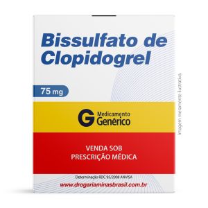 Bissulfato De Clopidogrel 75Mg Com 28 Comprimidos Genérico Nova Química