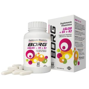 Borg Cálcio D3 E Vitamina K2 Com 60 Cápsulas