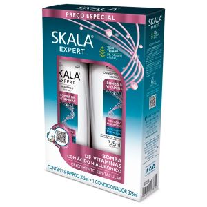 Kit Shampoo E Condicionador Bomba de Vitaminas 325ml Cada Skala