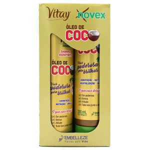 Shampoo E Tratamento Condicionante Novex Vitay Óleo De Coco 300Ml Cada