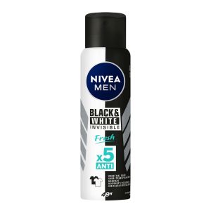 Desodorante Aerossol Nivea Men Invisible Black e White Fresh 150ml