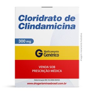 Cloridrato De Clindamicina 300Mg Com 16 Cápsulas Genérico Teuto