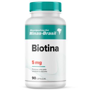 Biotina 5MG com 90 Cápsulas