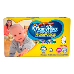 Fralda Calça Dia E Noite Tamanho Médio 34 Unidades Mamypoko
