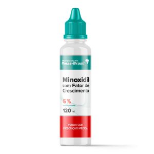 Minoxidil 5% Com Fator de Crescimento 120ml