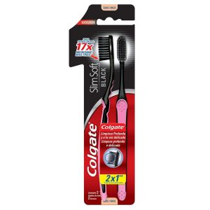 Escova De Dente Colgate Slim Soft Black Leve 2 Pague 1