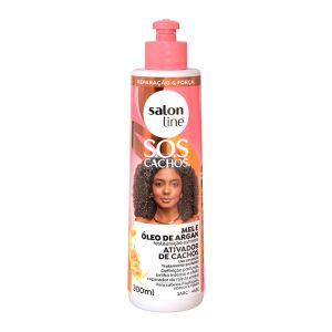 Ativador de Cachos SOS Cachos Mel Cachos Intensos Com 300ml Salon Line