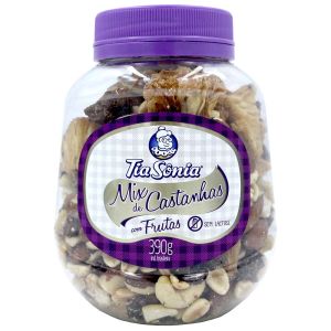Mix De Castanhas Frutas 390g Tia Sônia