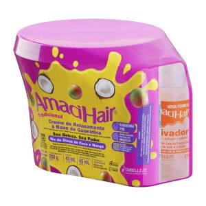 Kit Creme Relaxante AmaciHair Ouse e Brilhe Com 200G