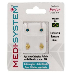 Brincos Medi System Adulto Estrelão Dourado Rf-105