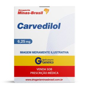 Carvedilol 6,25 Com 30 Comprimidos Genérico Ems