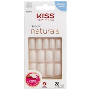 Unhas Postiças Kiss New York Com 28 Unhas Quadradas Tamanho M