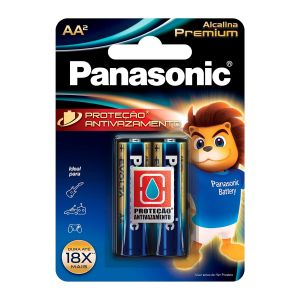 Pilha Panasonic Alcalina Premium Aa Com 2 Unidades