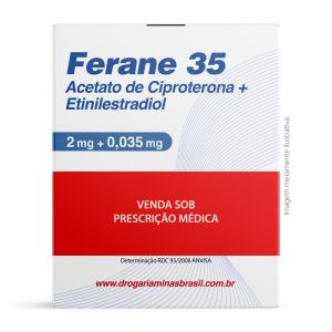 Ferane 35 Acetato de Ciproterona 2mg + Etinilestradiol 0,035mg 21 Drágeas