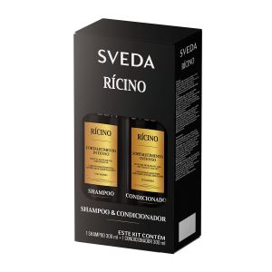 Kit Shampoo + Condicionador 300ml Óleo De Rícino Sveda Hair
