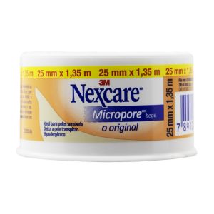 Fita Micropore Nexcare Bege, 25 mm x 1,35 m