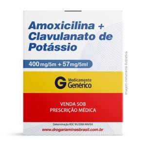 Amoxicilina 400Mg/5M Com Clavulanato De Potássio 57Mg/5Ml Solução 70 Ml Genérico Ems