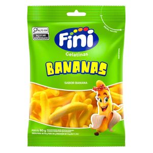 Balas De Gelatina Fini Sabor Banana 80g